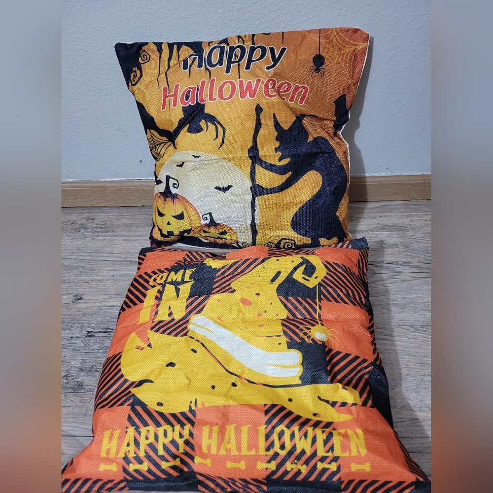 Halloween Decorative Pillows Set Witch